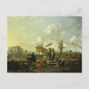 Der alte Hafen von Genua Postkarte