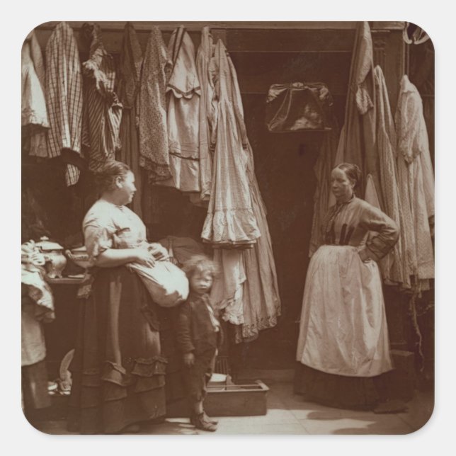 Der alte Kleiderladen, Sieben Dials von 'Street Li Quadratischer Aufkleber (Vorderseite)