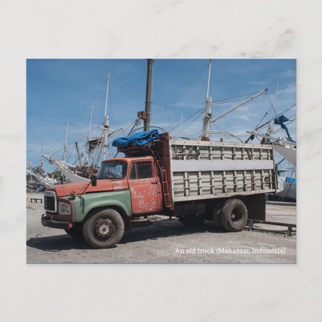 Der alte LKW Postkarte (Vorderseite)