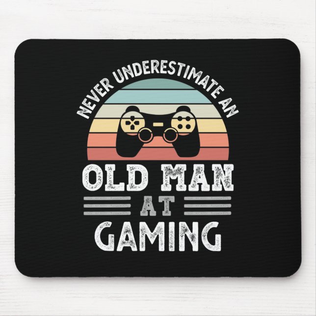 Der alte Mann am Gaming Vathers Day Funny Gift Mousepad (Vorne)