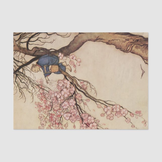 "Der alte Mann, der Bäume blühen ließ" von Warwick Seidenpapier (Vorderseite)