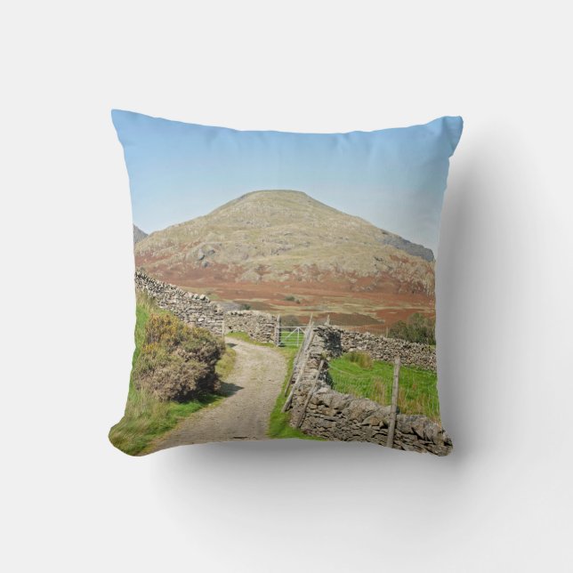 Der alte Mann der Koniston-Postkarte Kissen (Vorderseite)