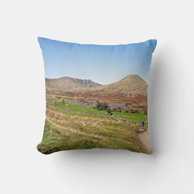 Der alte Mann der Koniston-Postkarte Kissen (Vorderseite)