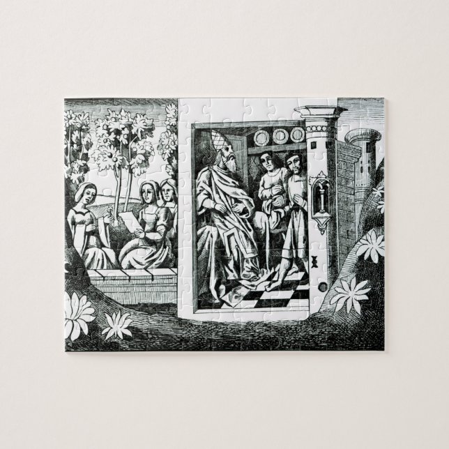 Der alte Mann des Berges, der Aufträge zu seinem f Puzzle (Horizontal)