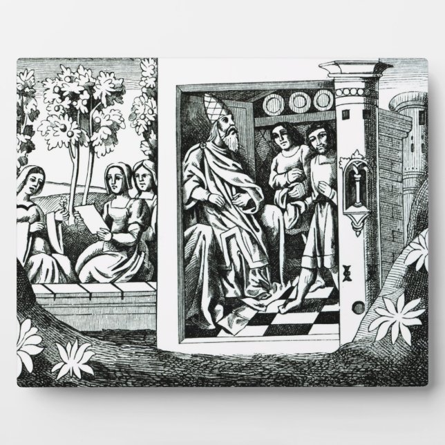Der alte Mann des Berges, der seinem b Befehle ert Fotoplatte (Vorderseite)