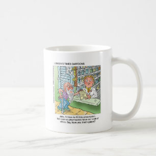 Der alte Mann und die Apotheke Funny Offbeat Carto Tasse