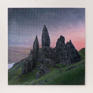 Der alte Mann von Storr nach dem Sonnenuntergang d Puzzle