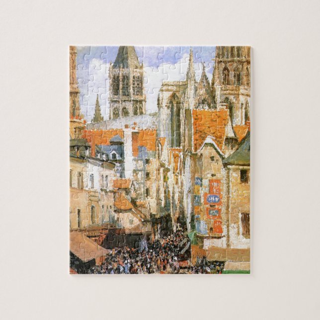Der alte Markt in Rouen durch Camille Pissarro Puzzle (Vertikal)