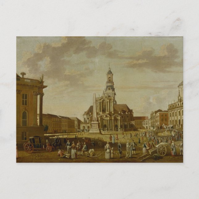 Der Alte Markt mit der St. Kirche. Postkarte (Vorderseite)