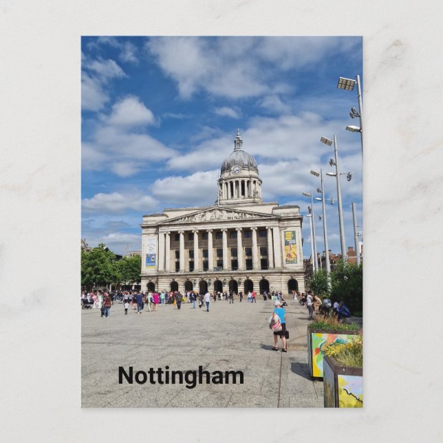 Der alte Marktplatz Nottingham Postkarte (Vorderseite)