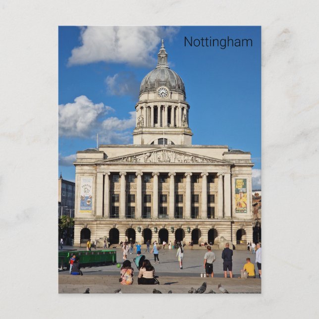 Der alte Marktplatz Nottingham Postkarte (Vorderseite)