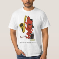 Der alte neue Hund leckt "vordere Linie" T - Shirt