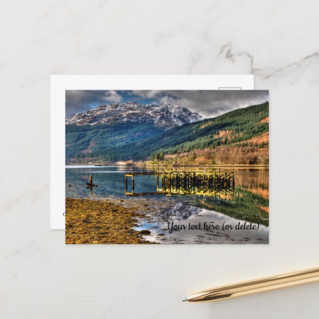 Der alte Pier, Loch Long, Arrochar, Postcard Postkarte (Vorderseite/Rückseite Beispiel)