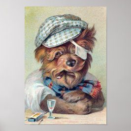 "Der alte Rascal" Vintager Hund Poster