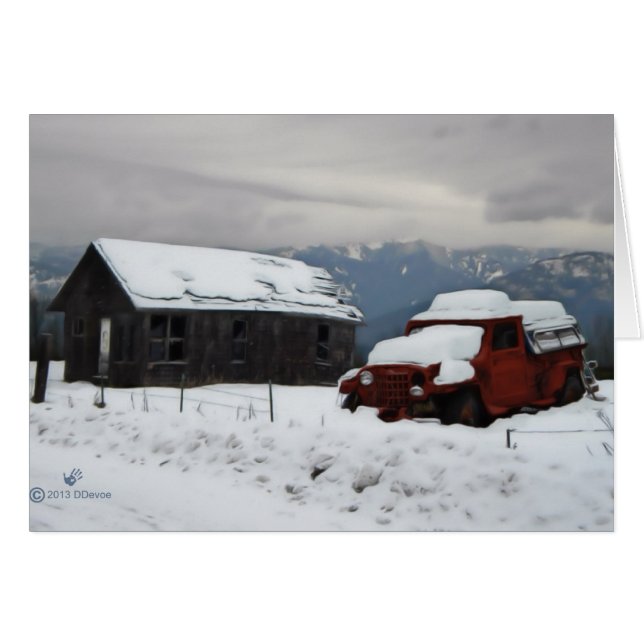 Der alte rote LKW (Vorderseite (Horizontal))