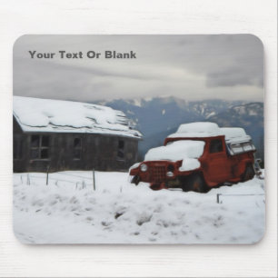 Der alte rote LKW Mousepad