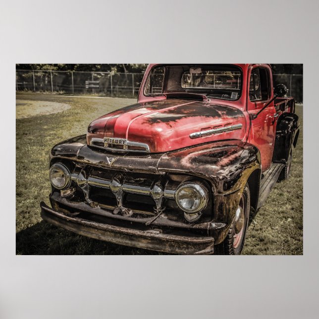Der alte rote LKW Poster (Vorne)