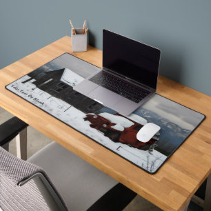 Der alte rote LKW Schreibtischunterlage