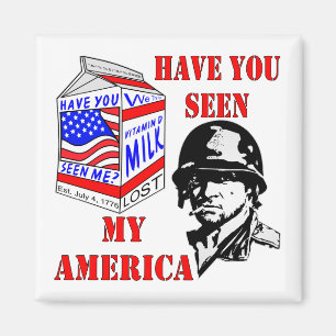 Der alte Soldat hat mein Vermisstes Amerika gesehe Magnet