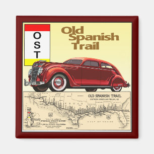 Der Alte Spanische Weg - Historischer Auto Magnet