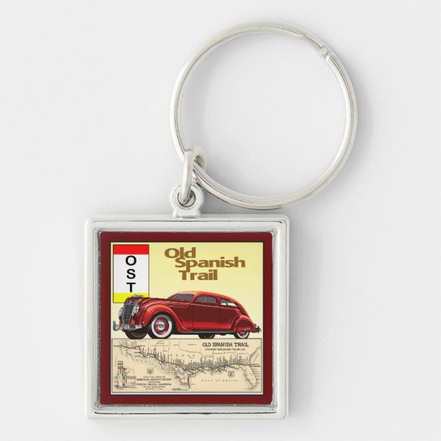 Der Alte Spanische Weg - Historischer Auto Schlüsselanhänger (Vorne)