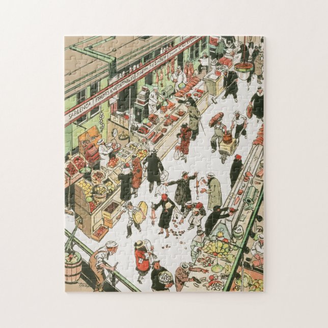 Der alte Washington Markt in Tribeca NYC der 1920e Puzzle (Vertikal)