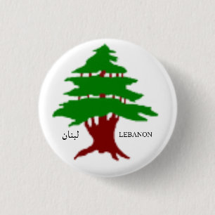 Der alte Zeder von Libanon Knopf Button