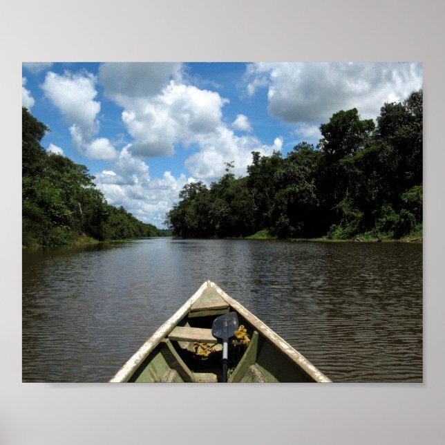 Der Amazonas wird hinuntergefahren Poster (Vorne)