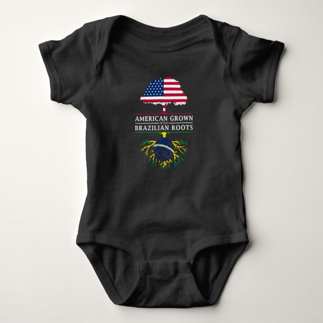 Der Amerikaner, der mit Brasilianer gewachsen Baby Strampler (Vorderseite)