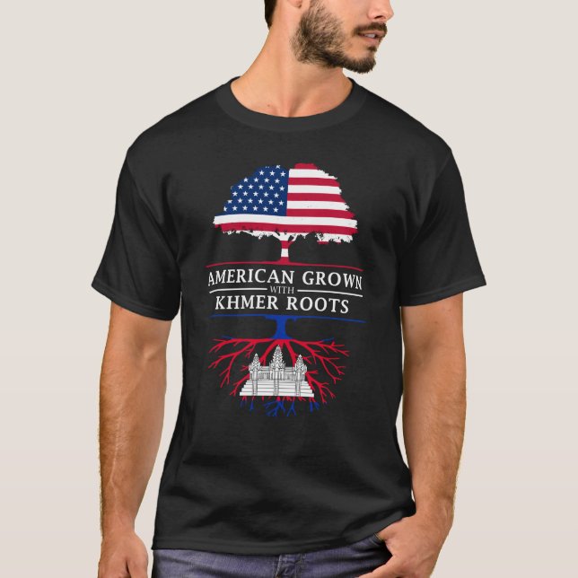 Der Amerikaner, der mit Kambodschaner gewachsen T-Shirt (Vorderseite)