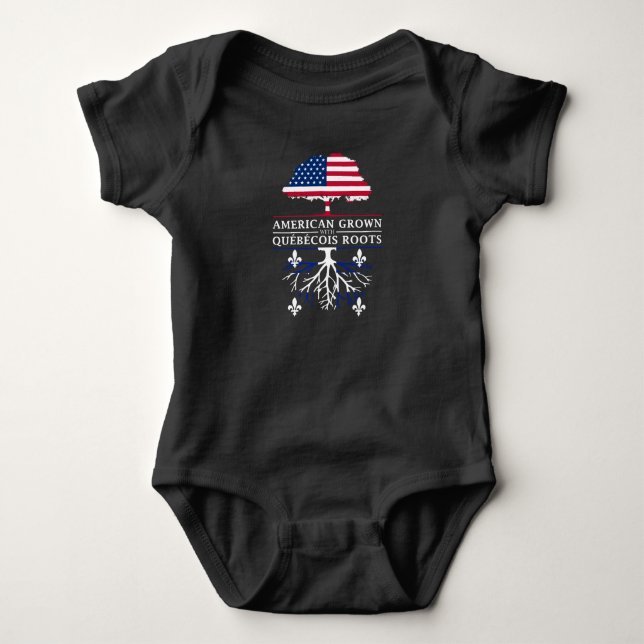 Der Amerikaner, der mit Quebecois gewachsen wird, Baby Strampler (Vorderseite)
