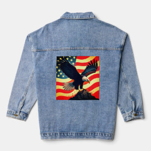 Der Amerikanische Adler – Flügel der Macht und Fre Jeansjacke
