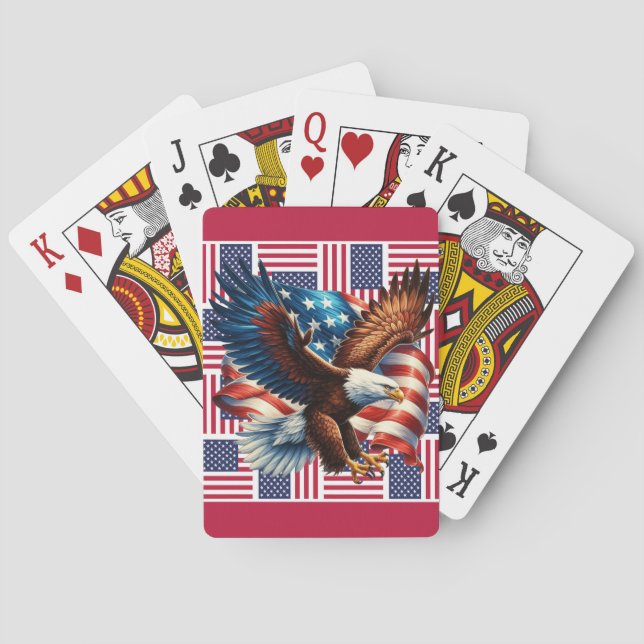 Der Amerikanische Adler  Spielkarten (Rückseite)