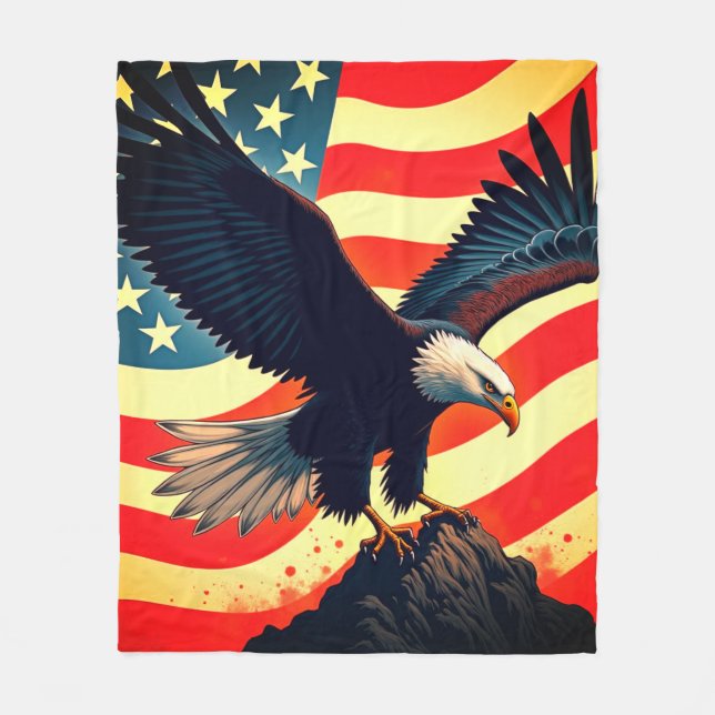 Der Amerikanische Adler – Stummer Wächter der Weit Fleecedecke (Vorderseite)