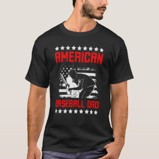 Der amerikanische Baseball-Vater-Vatertag Baseball T-Shirt