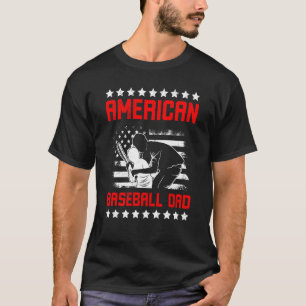 Der amerikanische Baseball-Vater-Vatertag Baseball T-Shirt