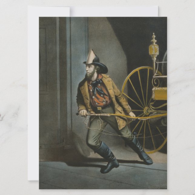 Der amerikanische Feuerwehrmann: Immer bereit Karte (Vorderseite)