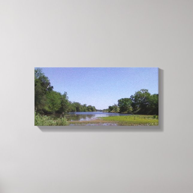 Der amerikanische Fluss in Sacramento, CA Leinwanddruck (Vorderseite)