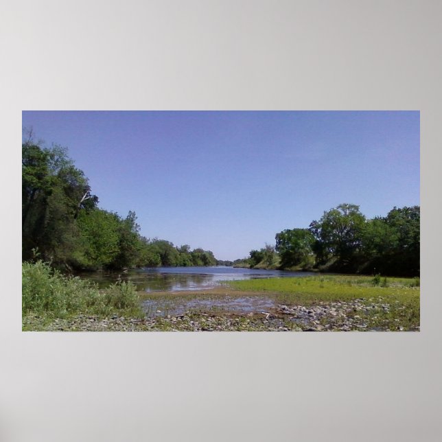 Der amerikanische Fluss in Sacramento, CA Print Poster (Vorne)