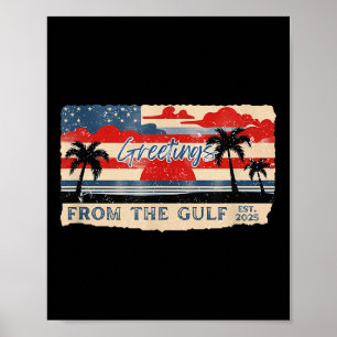 Der amerikanische Golf von Mexiko umbenennt Vintag Poster