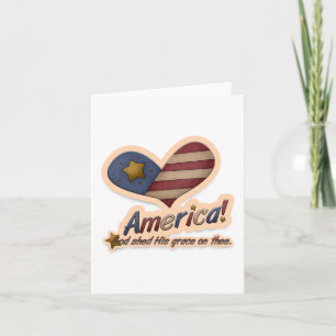 Der amerikanische Gott schüttelte seine Gnade auf  Karte