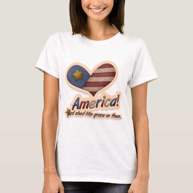 Der amerikanische Gott schüttelte seine Gnade auf  T-Shirt (Vorderseite)