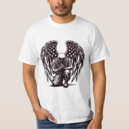 Der amerikanische Soldat Angel Prag USA Flaggenkun T-Shirt