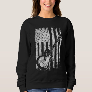 Der amerikanische Stolz 4. Juli Gitarrist im US-Fl Sweatshirt