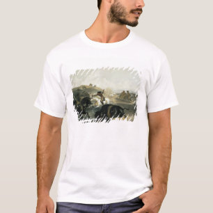 Der amerikanische Ureinwohner, der den Bison jagt, T-Shirt