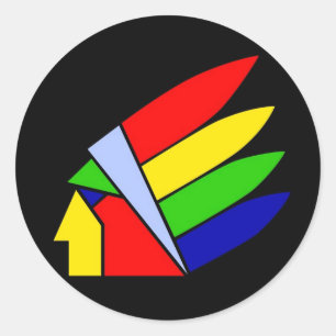 Der Amerikanische Ureinwohner Runder Aufkleber