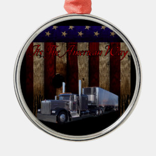 Der amerikanische Weg Silbernes Ornament