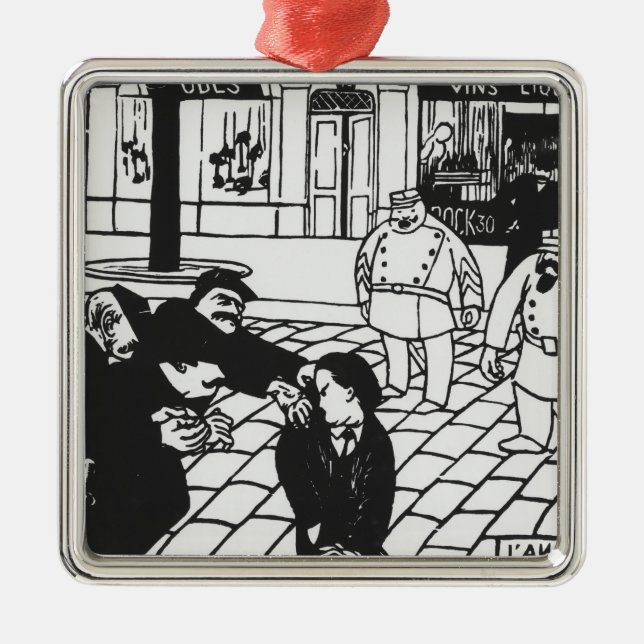 Der Anarchist, 1892 Silbernes Ornament (Vorne)