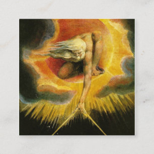Der Anbeginn der Tage, in denen William Blake gema Quadratische Visitenkarte