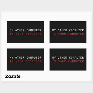 Der andere Computer ist Ihr Computer Rechteckiger Aufkleber